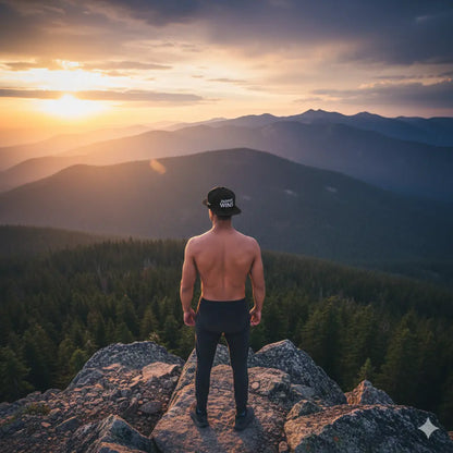 Lifestyle shot: urban model wearing TheCapTribe™ Silence Wins snapback hat.