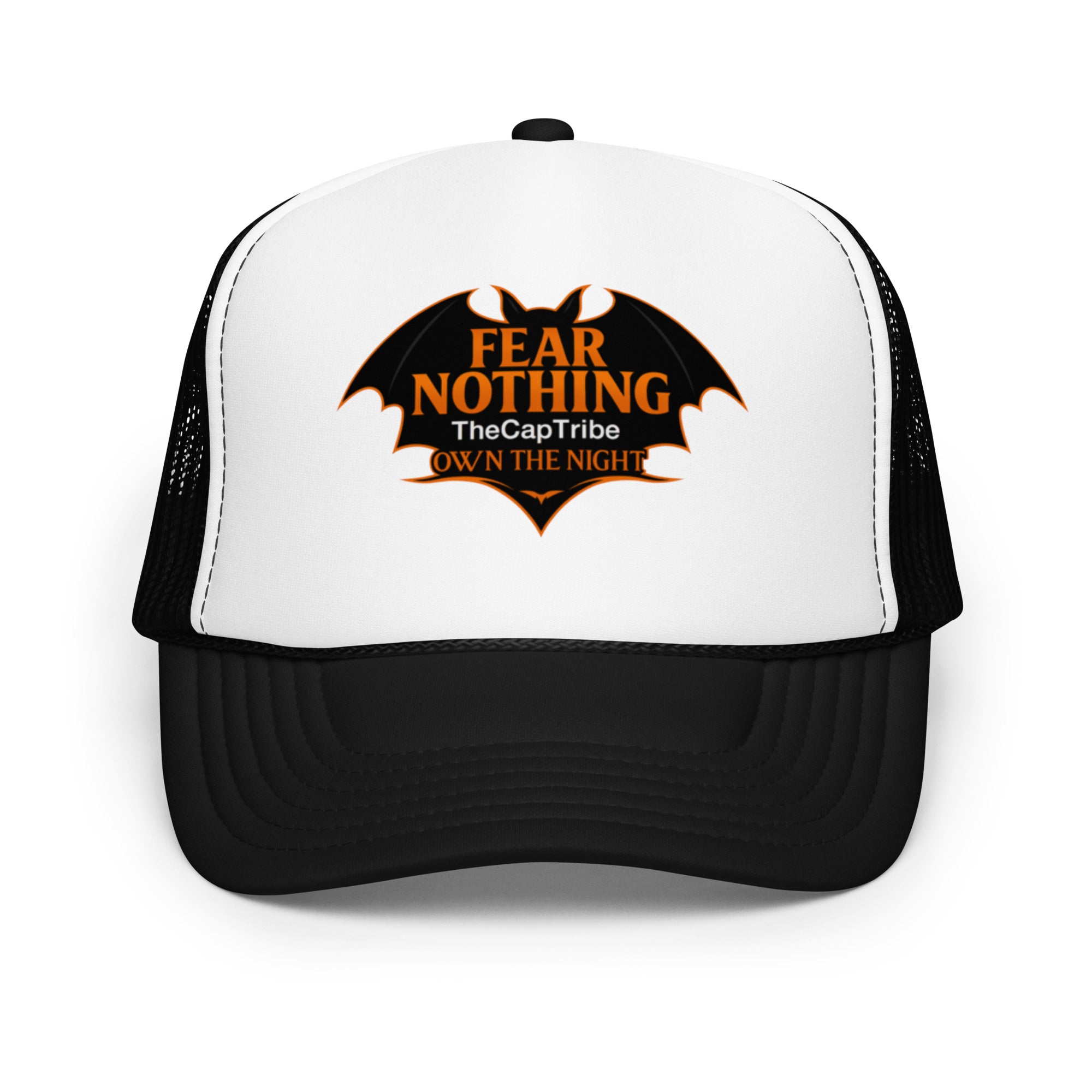 FEAR NOTHING | OWN THE NIGHT snapback hat by TheCapTribe™ — premium Halloween streetwear design.
